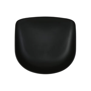 HomeRoots Set of Two Modern Backless Bar Stools with Black Plastic Seats and Natural Wood Legs for Style & Comfort 628739