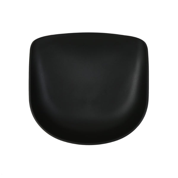 HomeRoots Set of Two Modern Backless Bar Stools with Black Plastic Seats and Natural Wood Legs for Style & Comfort 628739