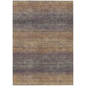 HomeRoots 5' Durable Eggplant and Brown Geometric Area Rug for Indoor and Outdoor Use - Easy Care, Stylish Design 5' X 8' 628801