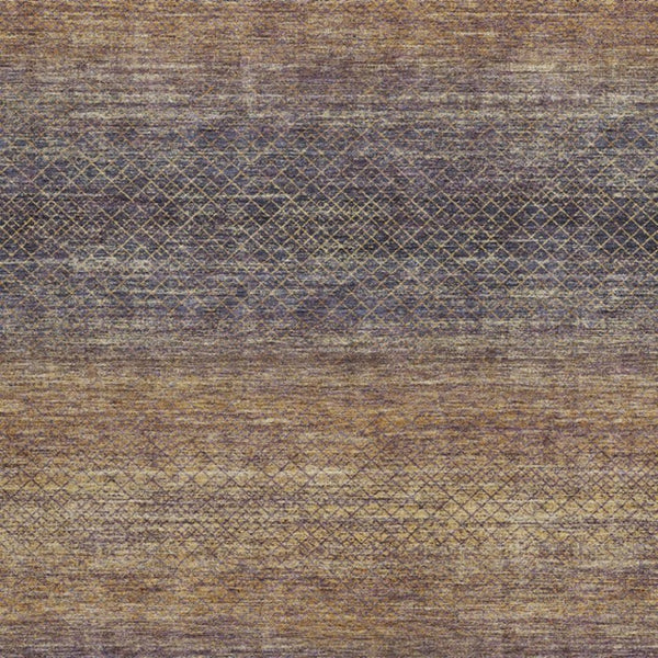 HomeRoots 5' Durable Eggplant and Brown Geometric Area Rug for Indoor and Outdoor Use - Easy Care, Stylish Design 9' X 12' 628804
