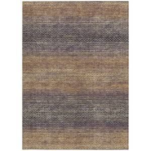 HomeRoots 5' Durable Eggplant and Brown Geometric Area Rug for Indoor and Outdoor Use - Easy Care, Stylish Design 10' X 14' 628805