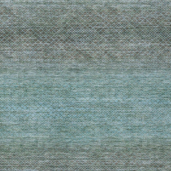HomeRoots 5' Stylish Teal Blue and Brown Geometric Area Rug - Durable, Washable Design for Indoor/Outdoor Use 5' X 8' 628813