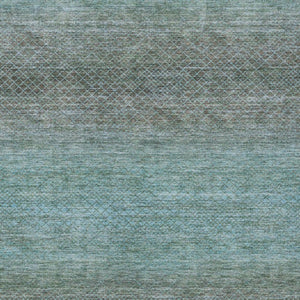 HomeRoots 5' Stylish Teal Blue and Brown Geometric Area Rug - Durable, Washable Design for Indoor/Outdoor Use 9' X 12' 628816