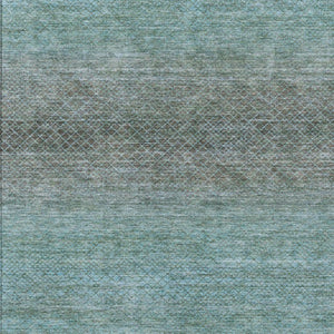 HomeRoots 5' Stylish Teal Blue and Brown Geometric Area Rug - Durable, Washable Design for Indoor/Outdoor Use 10' X 14' 628817
