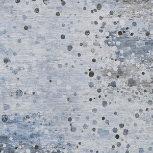 HomeRoots 5' Sky Blue and Gray Abstract Area Rug - Durable, Washable Design for Indoor and Outdoor Spaces 5' X 8' 628855