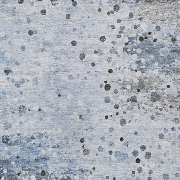 HomeRoots 5' Sky Blue and Gray Abstract Area Rug - Durable, Washable Design for Indoor and Outdoor Spaces 5' X 8' 628855