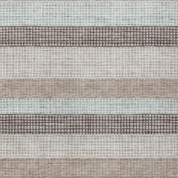 HomeRoots 5' Taupe and Ivory Striped Area Rug - Stylish, Durable, and Washable for Indoor or Outdoor Use 5' X 8' 628891