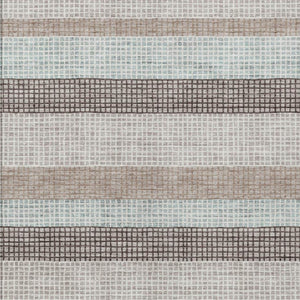 HomeRoots 5' Taupe and Ivory Striped Area Rug - Stylish, Durable, and Washable for Indoor or Outdoor Use 8' X 10' 628893
