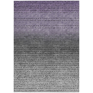 HomeRoots 5' Modern Purple and Gray Abstract Area Rug - Durable, Washable Design for Indoor and Outdoor Use 5' X 8' 628915