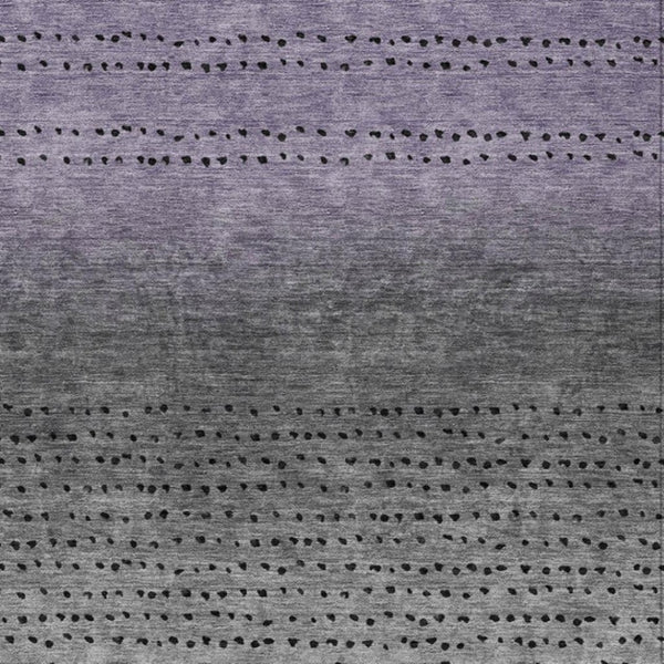 HomeRoots 5' Modern Purple and Gray Abstract Area Rug - Durable, Washable Design for Indoor and Outdoor Use 9' X 12' 628918