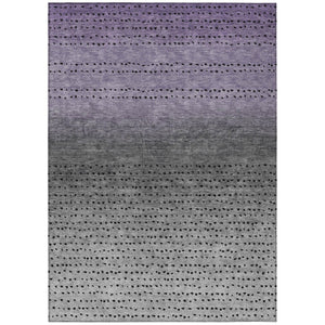 HomeRoots 5' Modern Purple and Gray Abstract Area Rug - Durable, Washable Design for Indoor and Outdoor Use 10' X 14' 628919