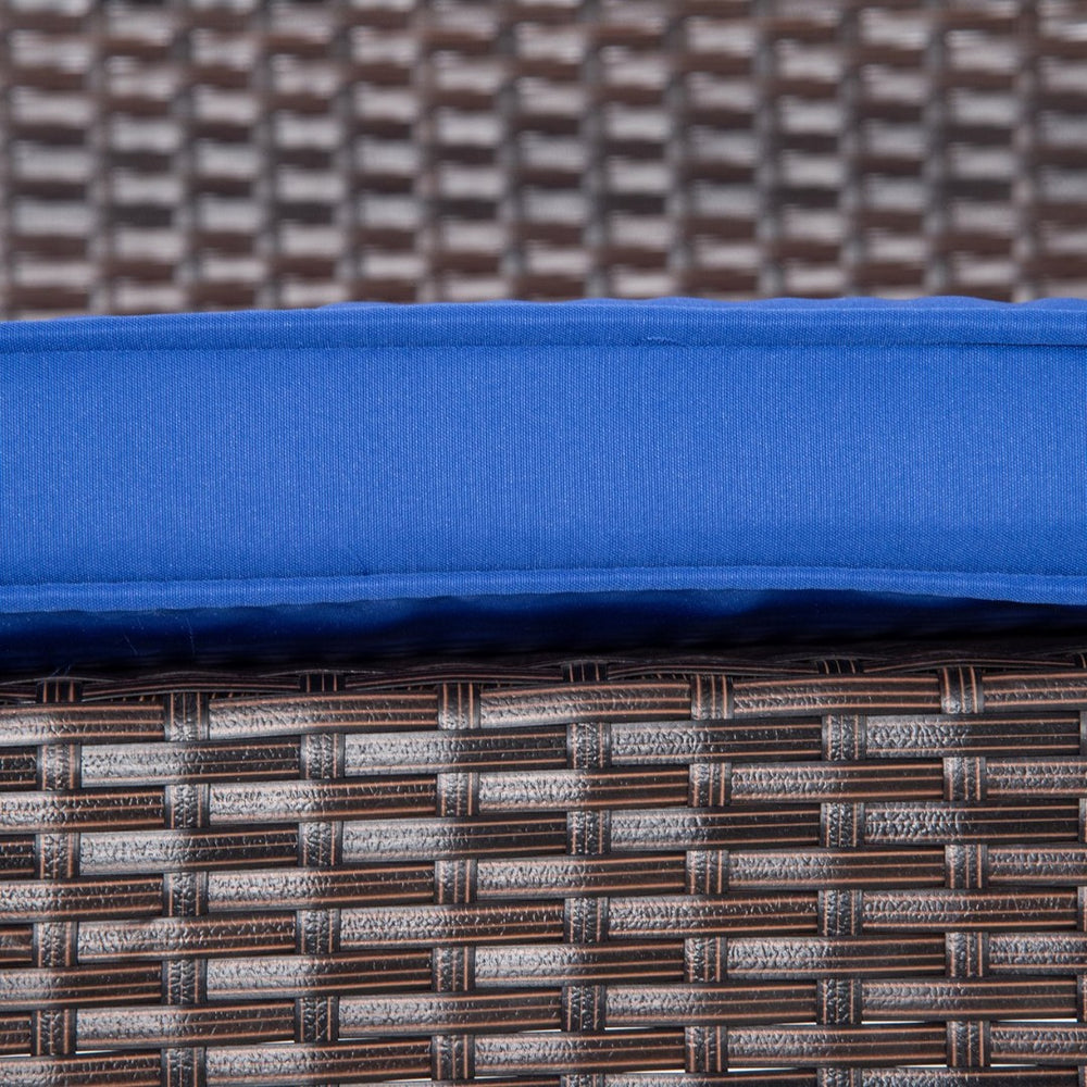 English Elm Outsunny 2-Person Wicker Hanging Swing Bench With Cushions – Stylish Outdoor Chair For Relaxation W2225P217682-GIGA