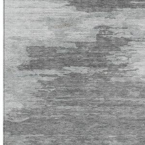 HomeRoots 5' Teal Blue and Gray Abstract Indoor Outdoor Area Rug – Durable, Washable, Contemporary Style for Any Space 5' X 8' 628951