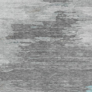 HomeRoots 5' Teal Blue and Gray Abstract Indoor Outdoor Area Rug – Durable, Washable, Contemporary Style for Any Space 10' X 14' 628955