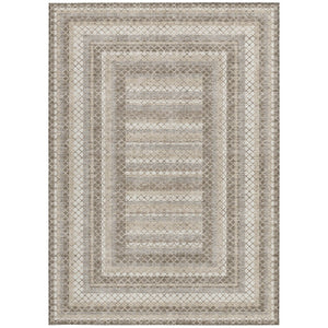 HomeRoots 5' Stylish Taupe and Ivory Geometric Washable Area Rug for Indoor and Outdoor Durability & Charm 10' X 14' 628991