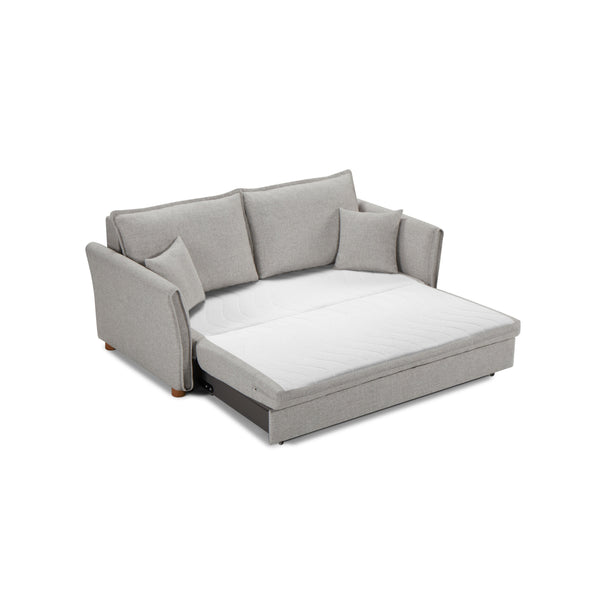 English Elm Oren Gray Chenille Sectional Sofa Sleeper w/ Queen Pull-Out, Hidden Storage, Pocket Coil Comfort B2726S00128