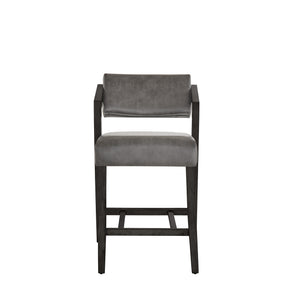 Homelegance Billings Rubberwood Counter Stool with Cushioned Seat and Tilting Back for Kitchen Bars Black / Charcoal 628BK-24CCPU