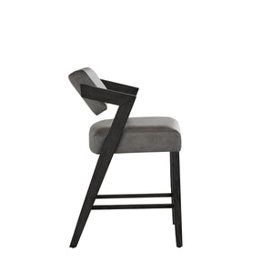 Billings Rubberwood Counter Stool with Cushioned Seat and Tilting Back for Kitchen Bars