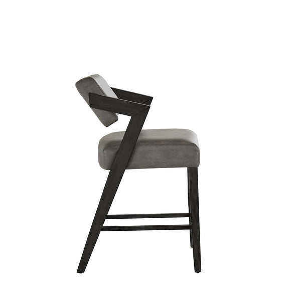 Billings Rubberwood Counter Stool with Cushioned Seat and Tilting Back for Kitchen Bars