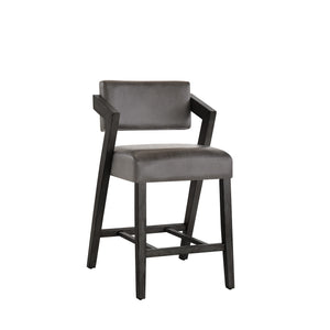 Billings Rubberwood Counter Stool with Cushioned Seat and Tilting Back for Kitchen Bars