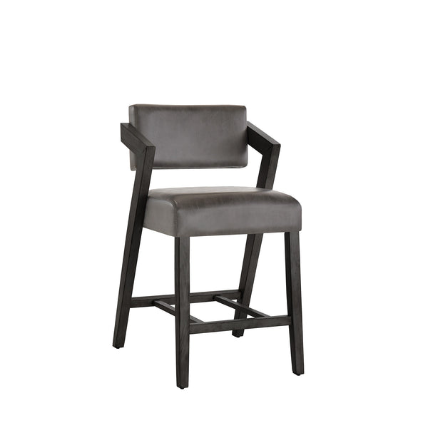 Billings Rubberwood Counter Stool with Cushioned Seat and Tilting Back for Kitchen Bars