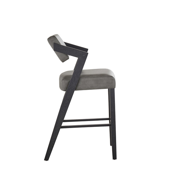 Billings Cushioned Rubberwood Bar Stool with Ergonomic Backrest for Kitchen Islands