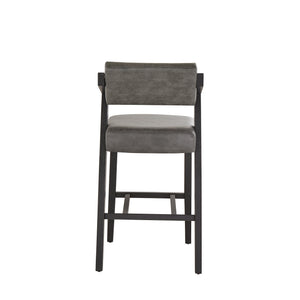 Billings Cushioned Rubberwood Bar Stool with Ergonomic Backrest for Kitchen Islands