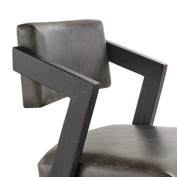 Billings Cushioned Rubberwood Bar Stool with Ergonomic Backrest for Kitchen Islands