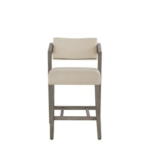 Billings Rubberwood Counter Stool with Cushioned Seat and Tilting Back for Kitchen Bars
