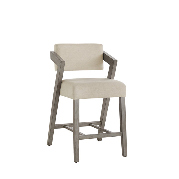 Billings Rubberwood Counter Stool with Cushioned Seat and Tilting Back for Kitchen Bars