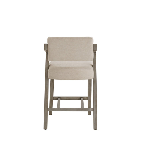 Billings Rubberwood Counter Stool with Cushioned Seat and Tilting Back for Kitchen Bars