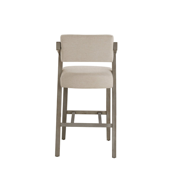 Billings Cushioned Rubberwood Bar Stool with Ergonomic Backrest for Kitchen Islands