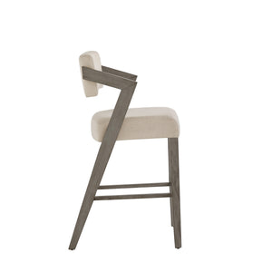 Billings Cushioned Rubberwood Bar Stool with Ergonomic Backrest for Kitchen Islands