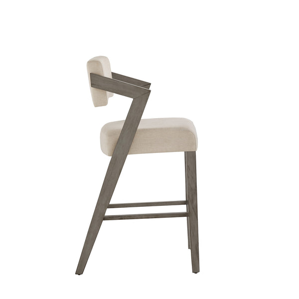 Billings Cushioned Rubberwood Bar Stool with Ergonomic Backrest for Kitchen Islands