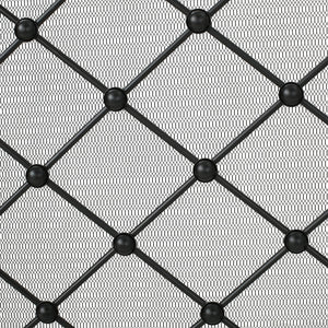 English Elm Christopher Knight Home® - FIRE Black Iron Fireplace Screen 34x31x4.5 Protective Mesh Guard Heat-Resistant Durable Design 61128.00