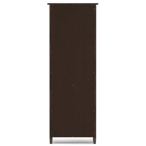 English Elm Warm Shaker 5 Shelf Bookcase Brown Pine - Handcrafted Tobacco Finish, Adjustable Shelves, 72" H Functional Style B136P238625