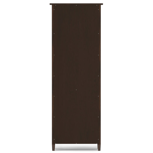 English Elm Warm Shaker 5 Shelf Bookcase Brown Pine - Handcrafted Tobacco Finish, Adjustable Shelves, 72" H Functional Style B136P238625