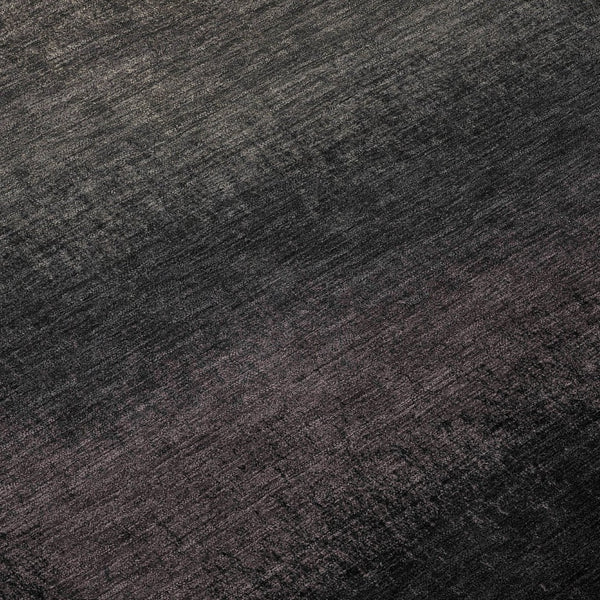 HomeRoots 5' Black and Silver Ombre Indoor Outdoor Area Rug – Stylish, Washable, Durable for High-Traffic Spaces 8' Round 629000