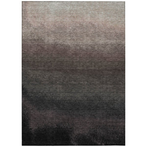 HomeRoots 5' Black and Silver Ombre Indoor Outdoor Area Rug – Stylish, Washable, Durable for High-Traffic Spaces 8' X 10' 629001