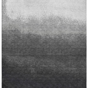 HomeRoots 5' Gray and Silver Ombre Area Rug - Modern, Washable, Stain-Resistant Design for Indoor & Outdoor Use 5' X 8' 629023
