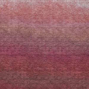 HomeRoots 5' Red and Blush Ombre Indoor Outdoor Area Rug - Stylish, Durable, Washable Design for Any Space 5' X 8' 629035