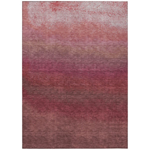 HomeRoots 5' Red and Blush Ombre Indoor Outdoor Area Rug - Stylish, Durable, Washable Design for Any Space 9' X 12' 629038