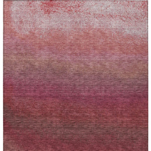 HomeRoots 5' Red and Blush Ombre Indoor Outdoor Area Rug - Stylish, Durable, Washable Design for Any Space 10' X 14' 629039