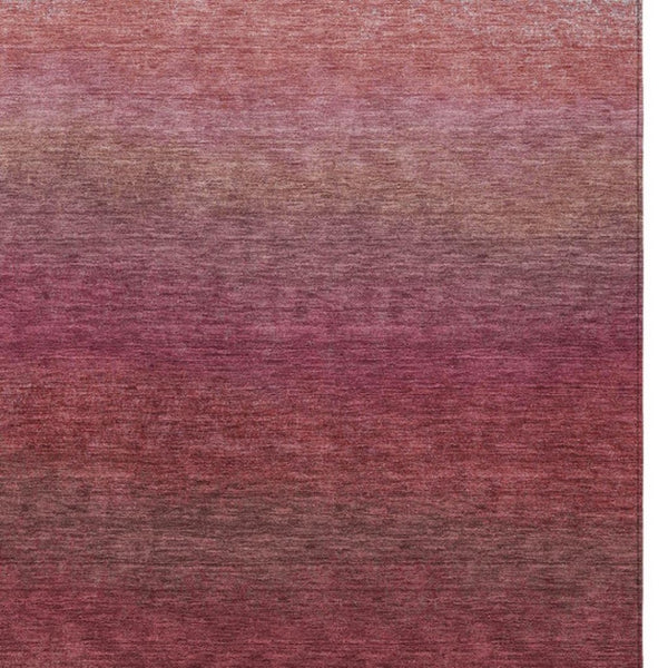 HomeRoots 5' Red and Blush Ombre Indoor Outdoor Area Rug - Stylish, Durable, Washable Design for Any Space 10' X 14' 629039