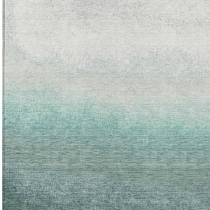 HomeRoots 5' Modern Ombre Area Rug in Pale Aqua & Gray - Durable, Washable Design for Indoor & Outdoor Use 5' X 8' 629041