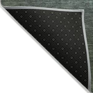 HomeRoots 5' Modern Ombre Area Rug in Pale Aqua & Gray - Durable, Washable Design for Indoor & Outdoor Use 8' Round 629042