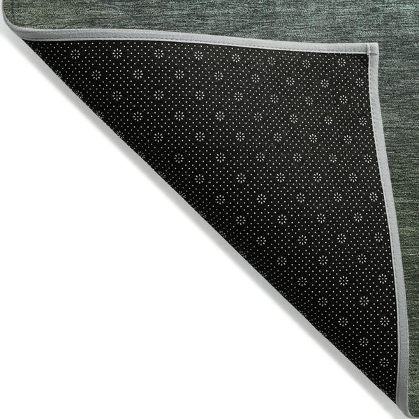 HomeRoots 5' Modern Ombre Area Rug in Pale Aqua & Gray - Durable, Washable Design for Indoor & Outdoor Use 8' Round 629042
