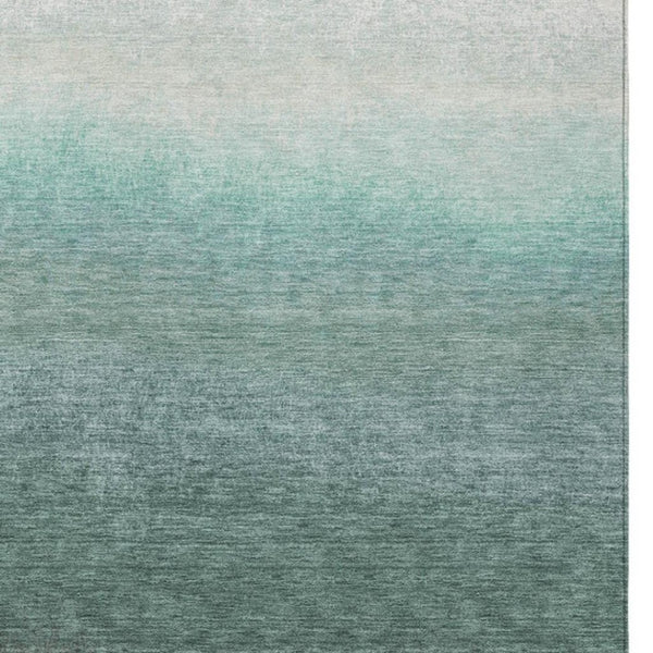 HomeRoots 5' Modern Ombre Area Rug in Pale Aqua & Gray - Durable, Washable Design for Indoor & Outdoor Use 8' X 10' 629043