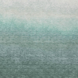 HomeRoots 5' Modern Ombre Area Rug in Pale Aqua & Gray - Durable, Washable Design for Indoor & Outdoor Use 9' X 12' 629044