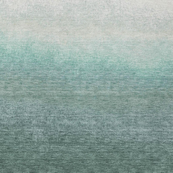 HomeRoots 5' Modern Ombre Area Rug in Pale Aqua & Gray - Durable, Washable Design for Indoor & Outdoor Use 9' X 12' 629044